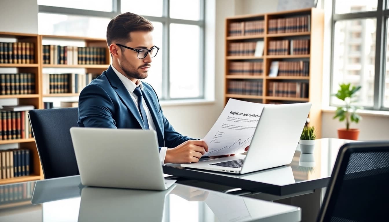 Consultant analyzing registration and certification in Federal databases for federal contracts.