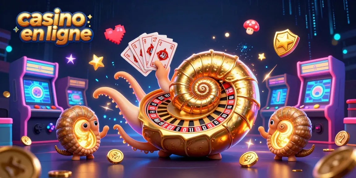 Développez votre stratégie de casino en ligne avec cette illustration immersive mettant en avant un nautilus géant.