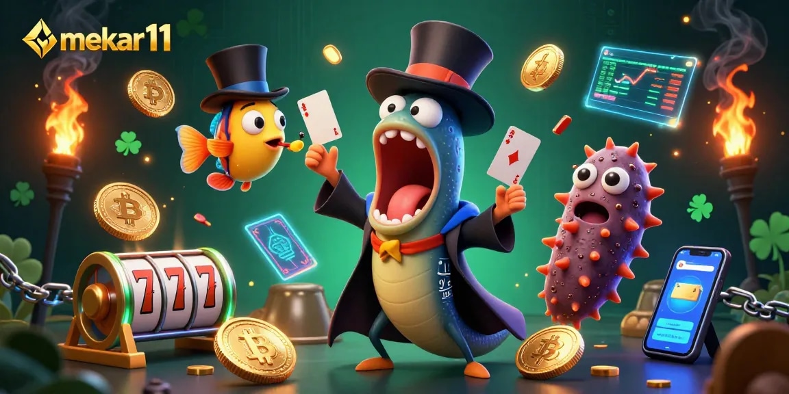Mekar11's thrilling gaming experience highlights the deep-sea gulper eel magician showcasing stunning card tricks.