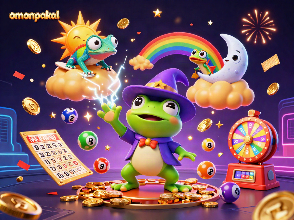 Experience omonpakal's vibrant lottery excitement with magical gold coins and dynamic prizes in 3D!