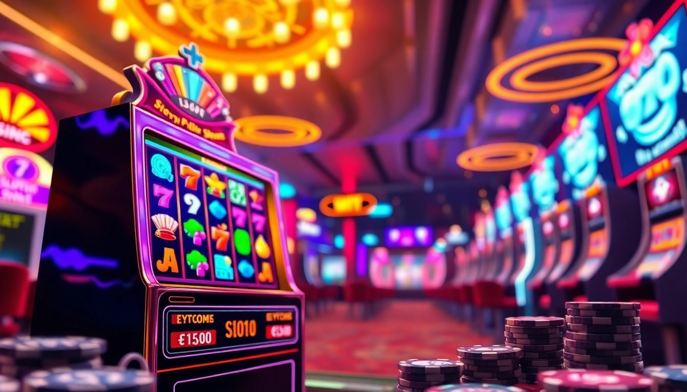 Slot77 slot machine with vibrant features attracting gamers in an interactive online environment.