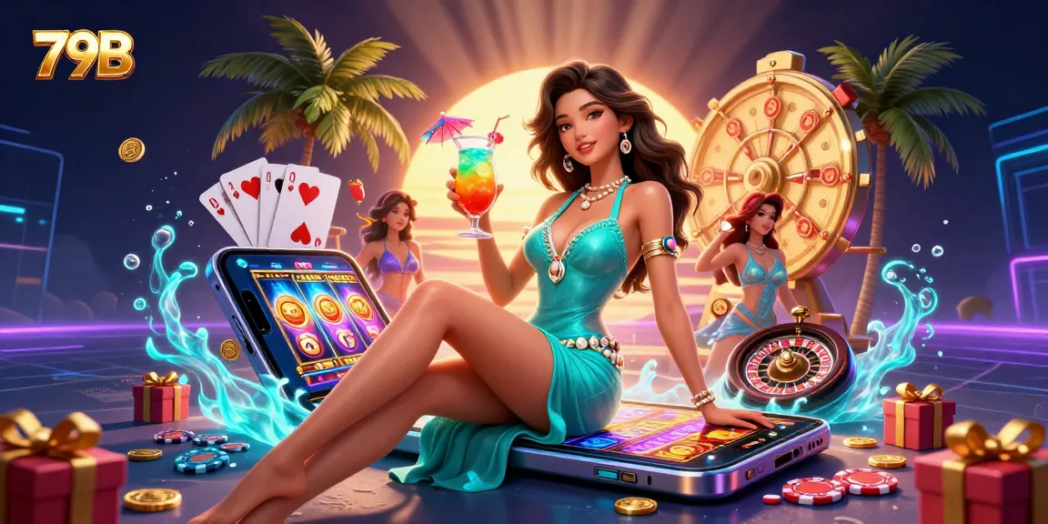 Engage with exciting slots and games at 79B, featuring vibrant visuals and thrilling casino elements.