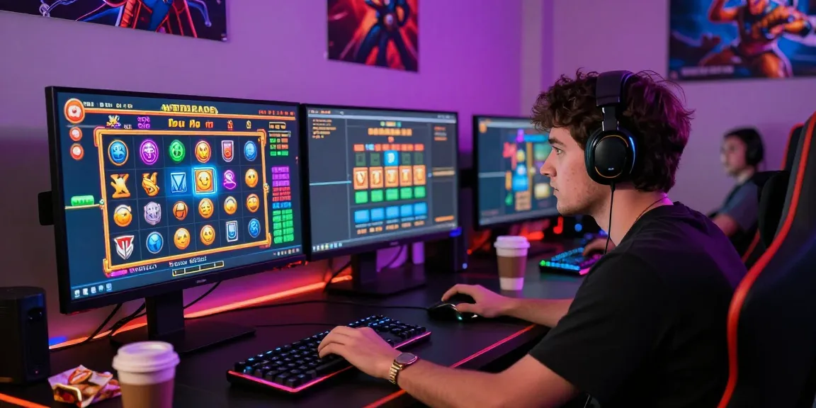 Engaging online gaming scene showcasing a player focused on slot depo 1k strategy and gameplay.