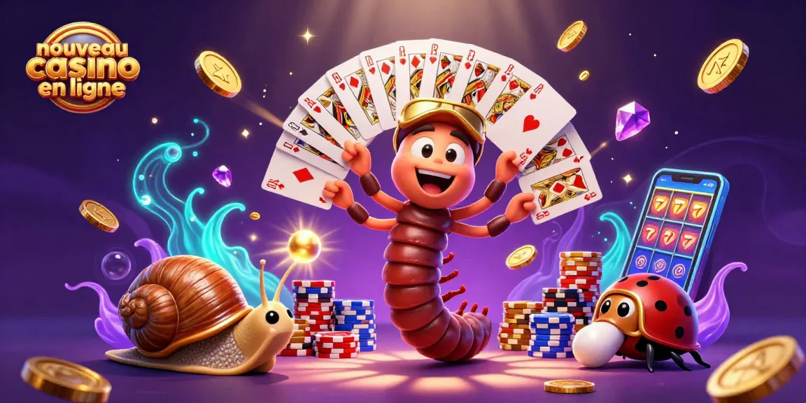 Visitez le nouveau casino en ligne avec une illustration 3D captivante d'un dealer et des jeux