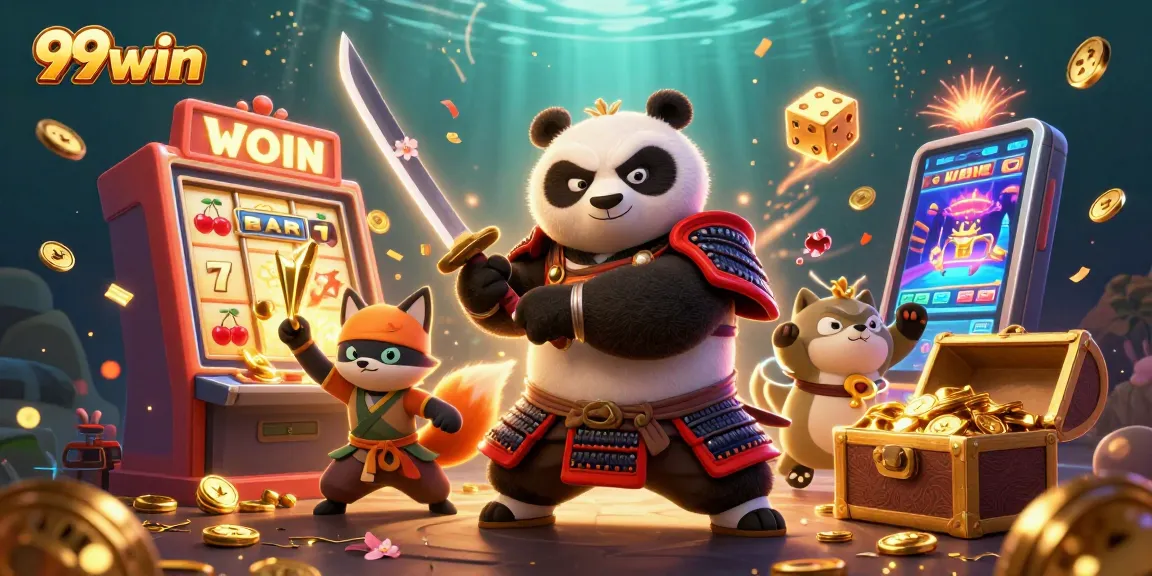 Engage with thrilling gameplay at 99win, featuring dynamic slot machines and vibrant characters.
