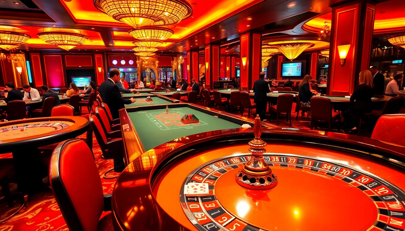Exciting Non gamstop casino Uk scene featuring engaged players at vibrant gaming tables.