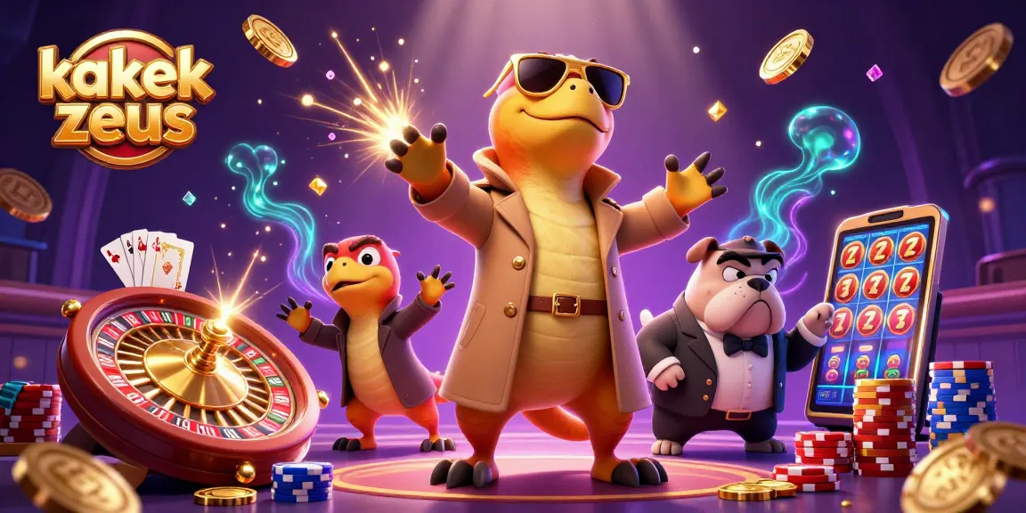 Kakek Zeus leads fun gaming with colorful slot machines and dynamic poker elements.
