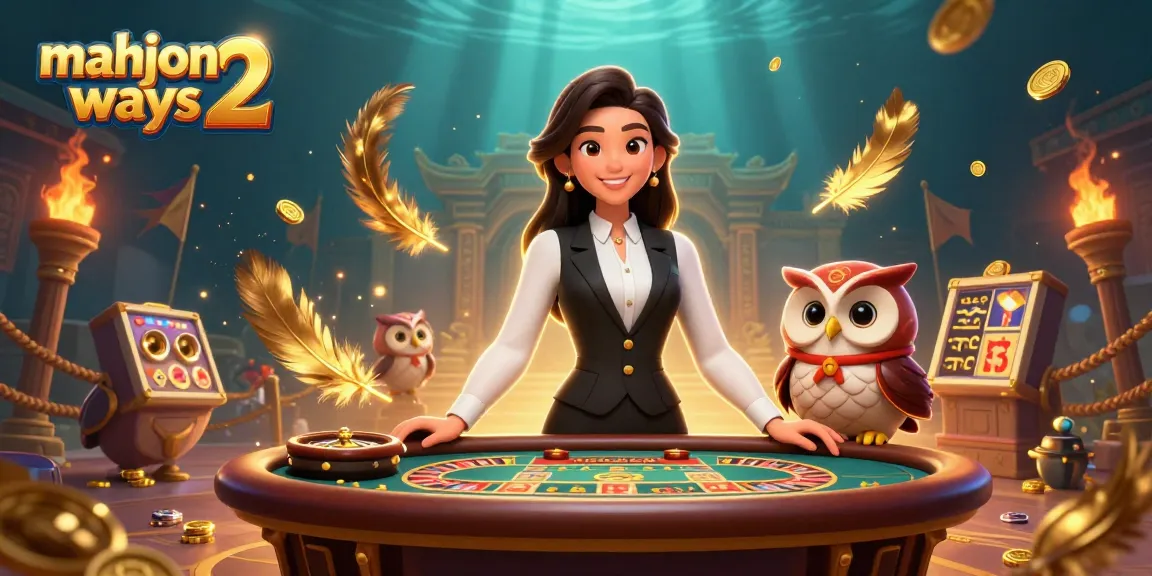Engage with the mahjong ways 2 slot game featuring Asian dealer elements and vibrant casino atmosphere.