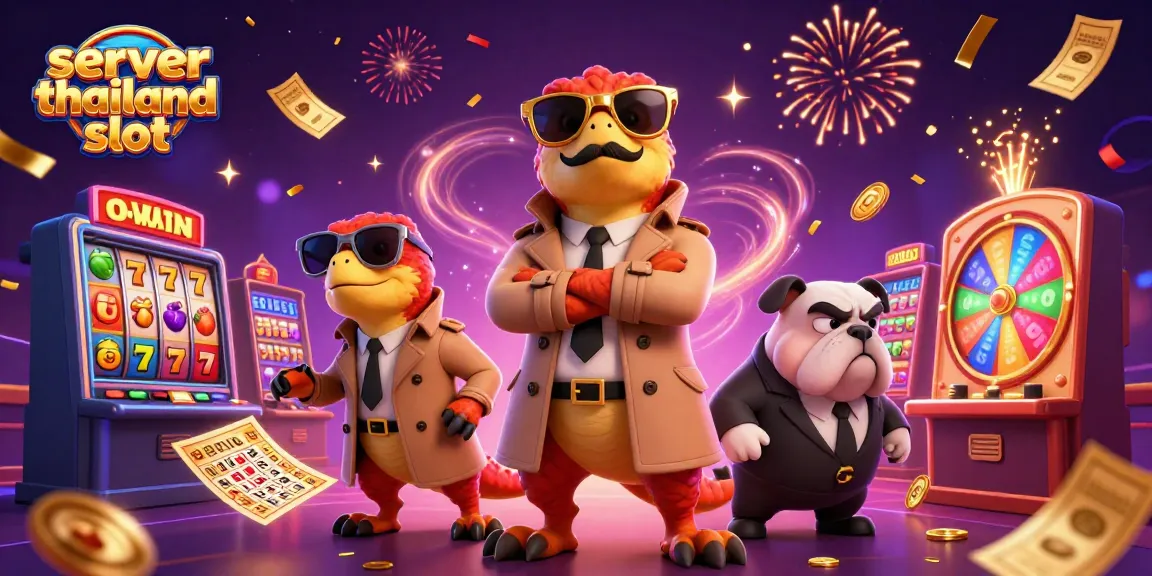 Experience thrilling gameplay at server thailand slot with vibrant slot reels and animated cash flow.