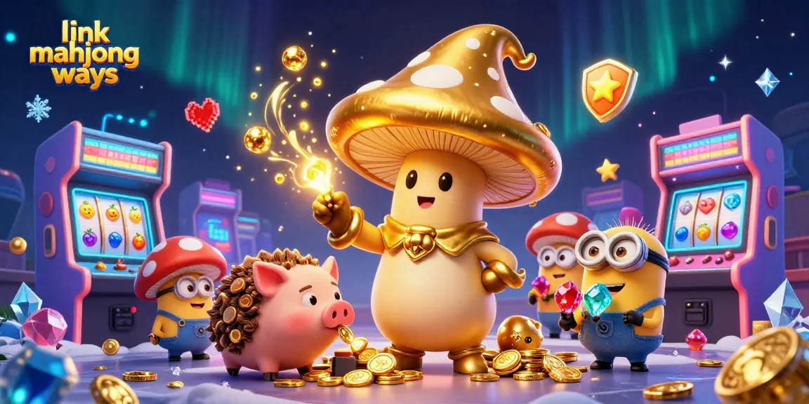Experience the thrill of win with link mahjong ways featuring golden wizard, treasures, and vibrant gaming elements.