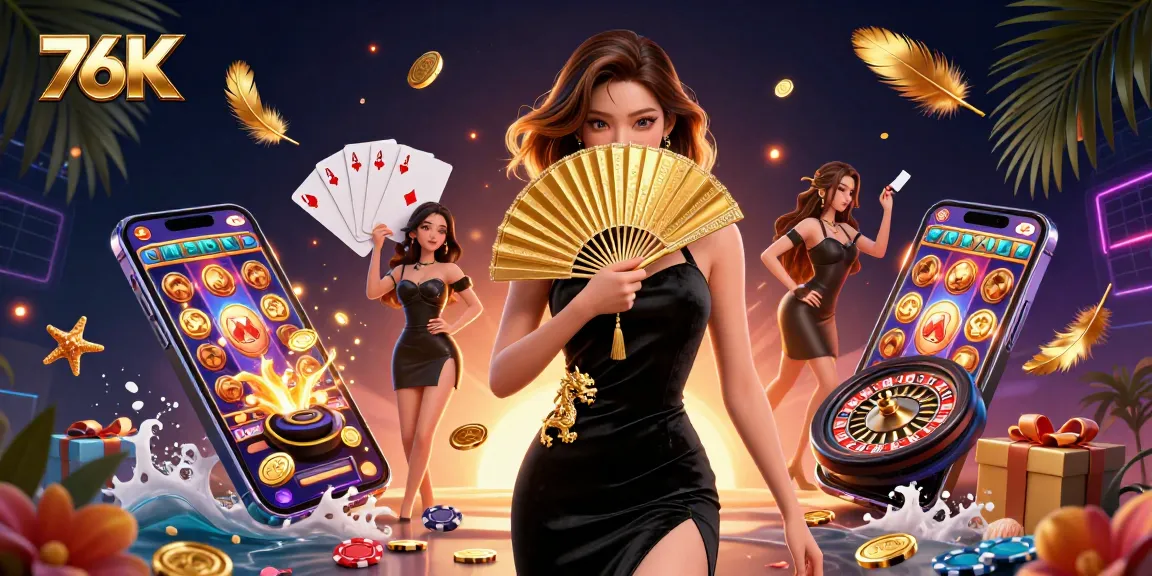 Engage with 76K's vibrant casino world featuring spins, winning slots and mesmerizing characters.