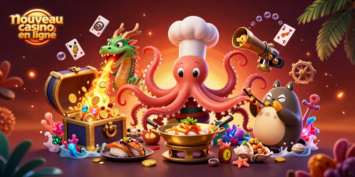 Découvrez les jeux captivants du nouveau casino en ligne avec une illustration dynamique et colorée.