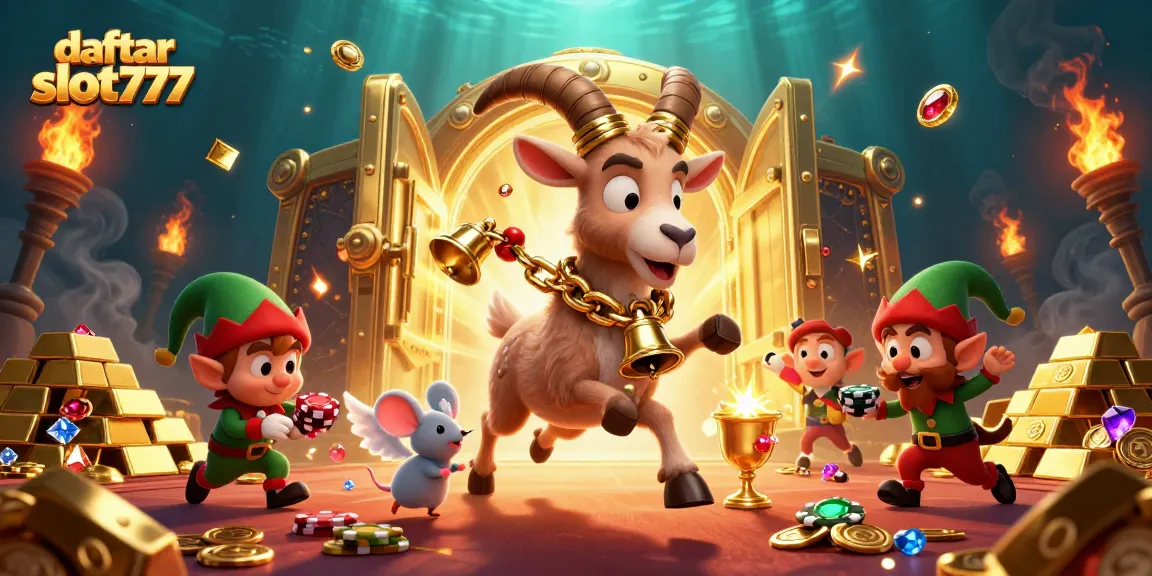 Engage in daftar slot777 action at an exciting casino scene with festive characters and vibrant gem explosions.