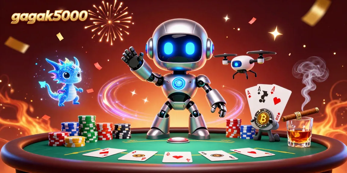 Menangkan permainan di gagak5000 dengan robot cyberpunk dan elemen kasino menarik!