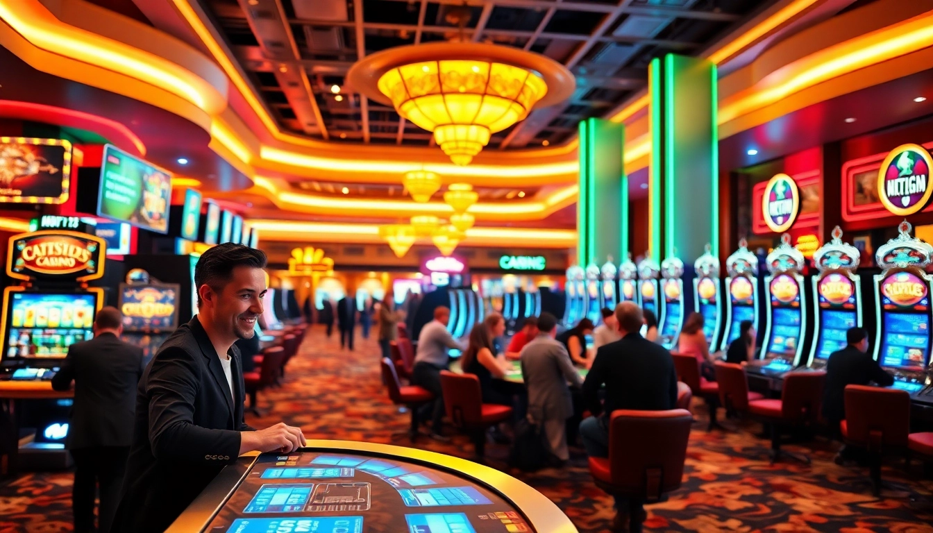 Engaging atmosphere at a Non Uk Casino 2025 featuring vibrant games and lively players.