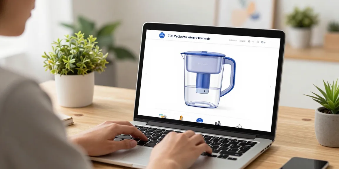 Waterdrop TDS Reduction Water Filter Pitcher with 1 Filter showcased in an online shopping experience, featuring product review and best deals in e-commerce.
