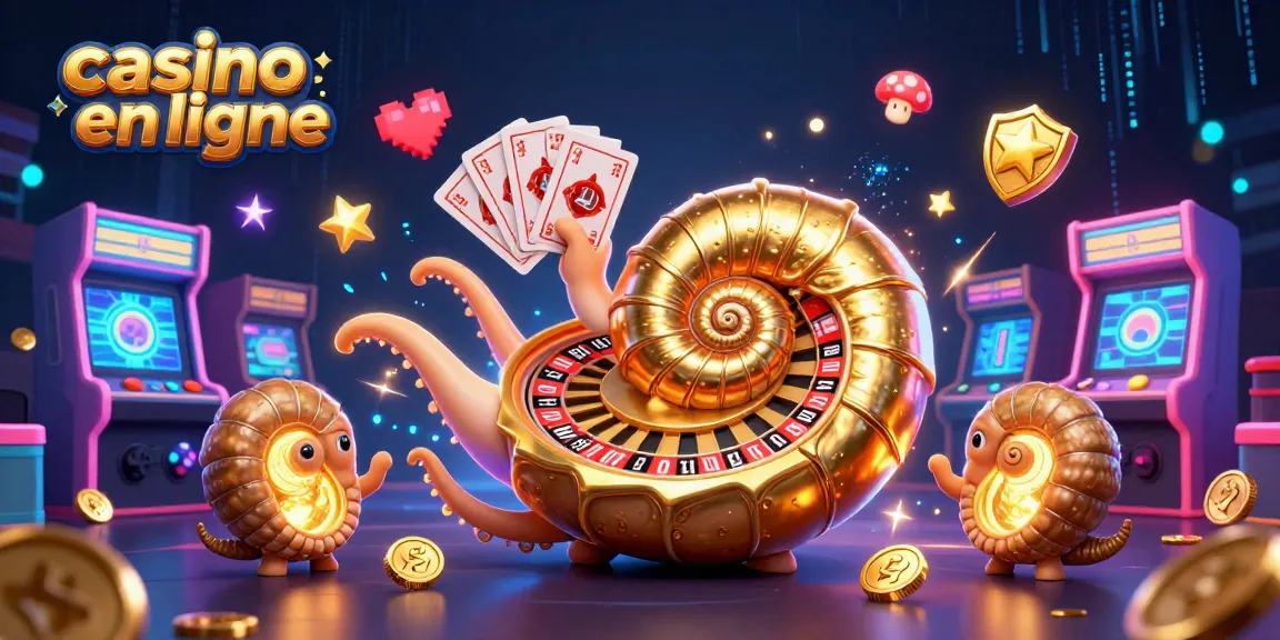 Développez votre stratégie de casino en ligne avec cette illustration immersive mettant en avant un nautilus géant.
