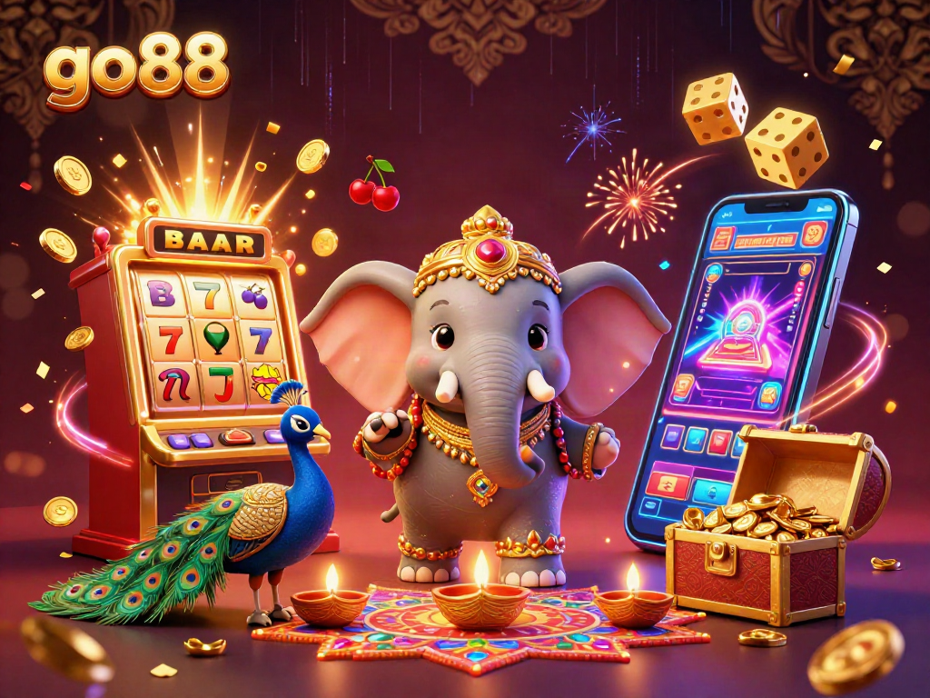 Engage with go88's vibrant casino experience featuring exciting jackpot games and colorful characters.