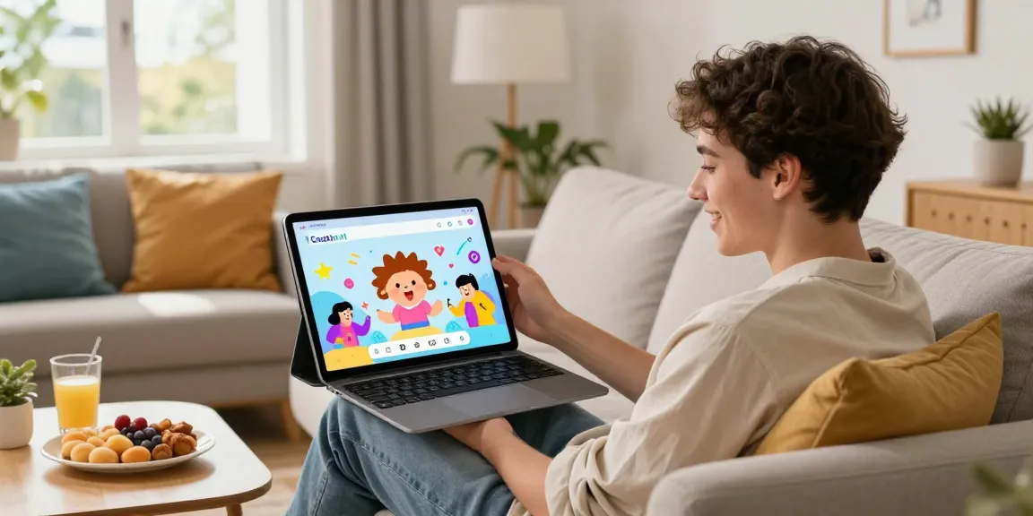 Engaging interaction with Crushon AI showcasing character chats in a cozy living room.