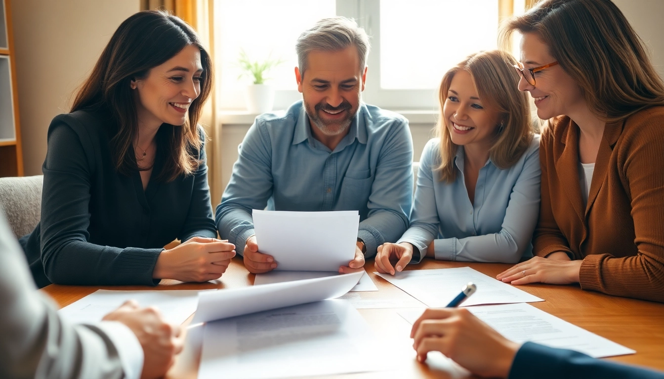 Discussing Testamentary Trusts with family in a bright, inviting environment.